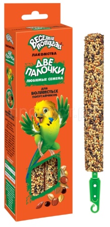 Лакомство для волнистых попугаев Веселый попугай Палочки Любимые семена 2шт