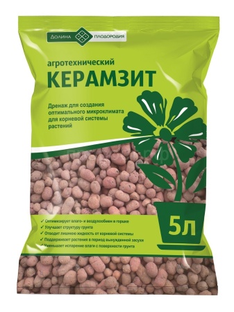 Дренаж керамзитовый средний 5л Долина Плодородия