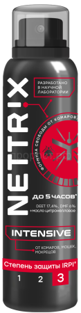 NETTRIX Intensive Аэрозоль от комаров, мошек, мокрецов 150мл
