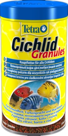 Корм для рыб Tetra Cichlid Granules банка 500 мл гранулы для цихлид и крупных рыб
