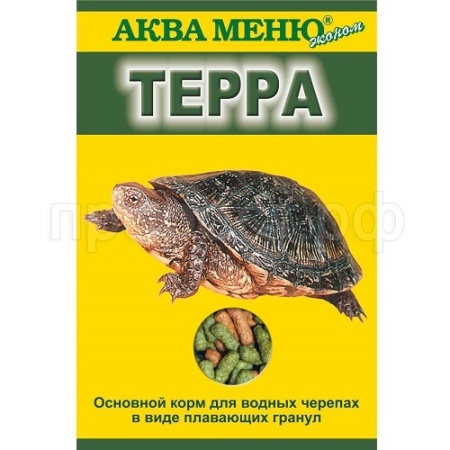Корм для водяных черепах Терра 15гр в виде гранул, 15гр/45шт