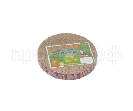 Когтеточка Сосновый пень средний с пропиткой картон 25*35см ЧИП 