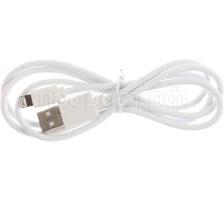 USB кабель для iPhone  5/6/7 моделей  с 2-сторонним разъемом 1 м белый