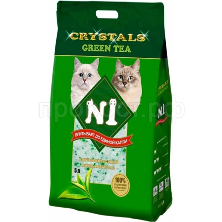 Наполнитель Барсик CRYSTALS №1 силикагель Green Tea 5л/8шт/92094