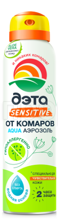 ДЭТА АКВА SENSITIVE аэрозоль от комаров для чувствительной кожи 150мл