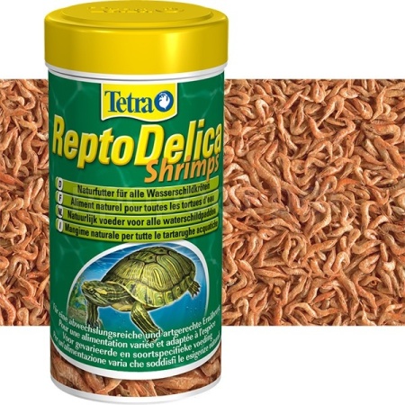 Корм для черепах Tetra Repto Delica Shrimps банка 250 мл креветки для водных черепах
