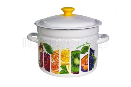 Кастрюля 6л эмаль цил борт белая Палитра вкуса 41804-182/6-У4 /4шт/Керчь  